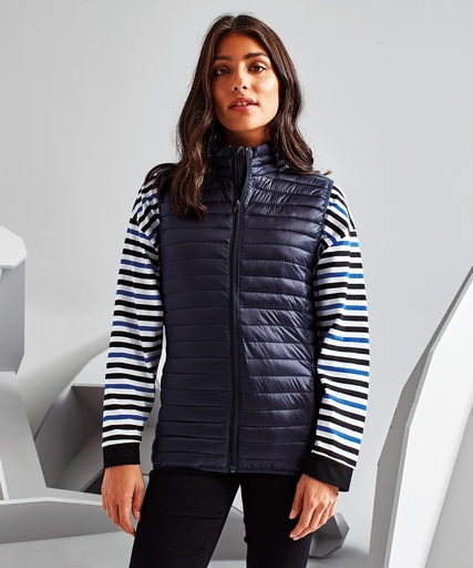 [TS19FNAVYXS] Women's tribe fineline padded gilet (Navy, XS)