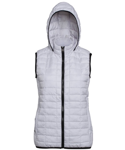 [TS24FWHITXS] White, XS (Women's honeycomb hooded gilet) 