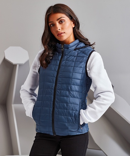 [TS24FWHITXS] Women's honeycomb hooded gilet (White, XS)