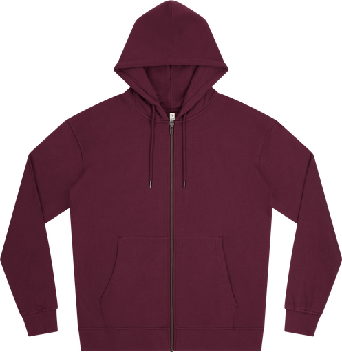 [EP303-BU0] NEW - Earth Positive Zip-up Hoodie (Burgundy, XS)