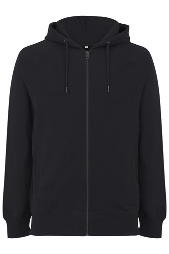 [EP61Z-BL0] HEAVY ZIP-UP HOODIE WITH SIDE POCKETS (XS)