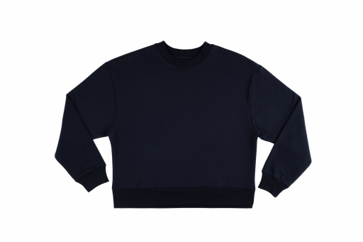 [EP64-NA1] WOMEN'S DROPPED SHOULDER SWEATSHIRT (Dark Navy, S)