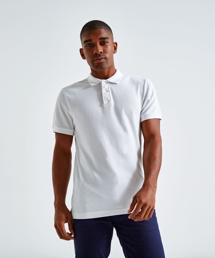 [AQ004WHITS] Men's "infinity stretch" polo (White, S)