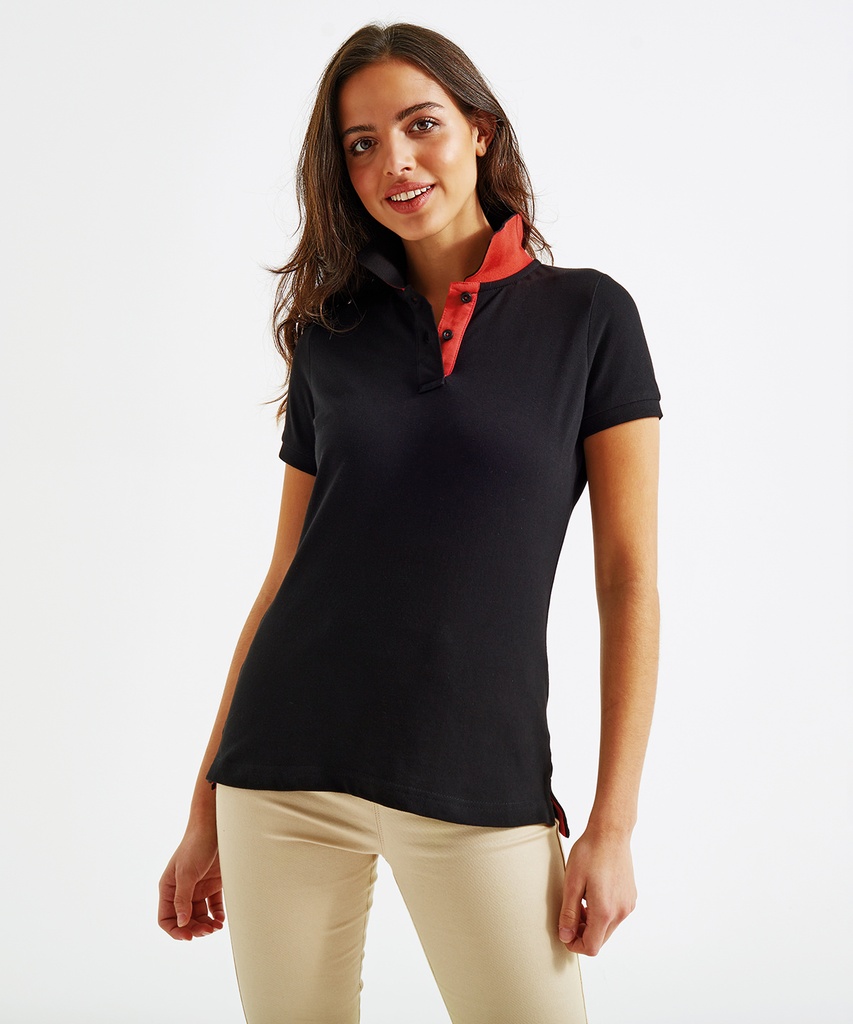 Women's contrast polo