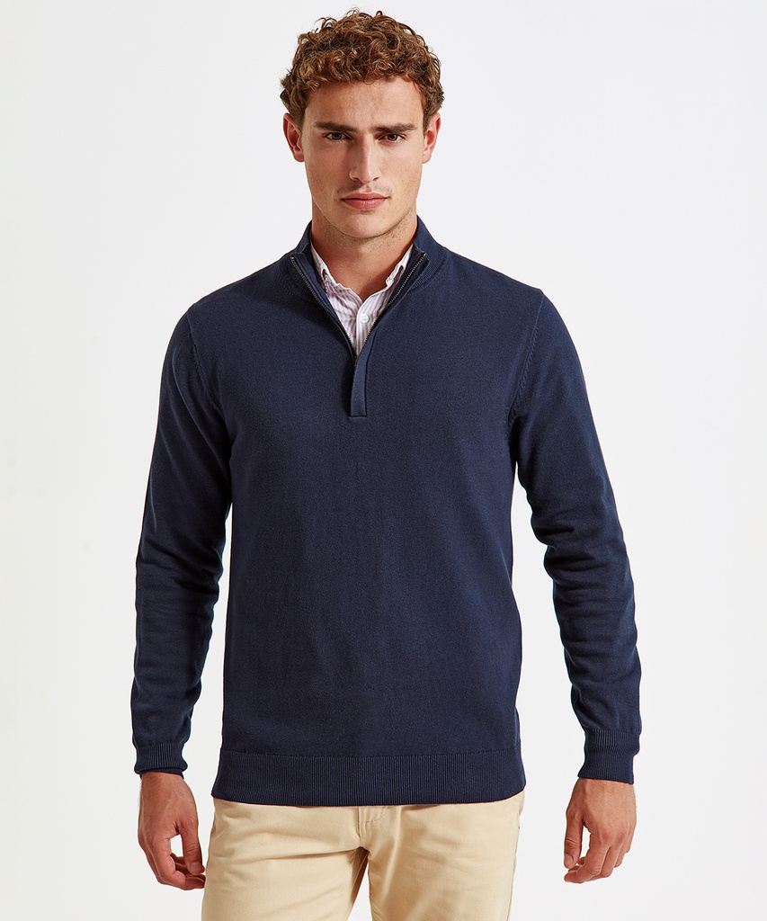 Men's cotton blend º zip sweater