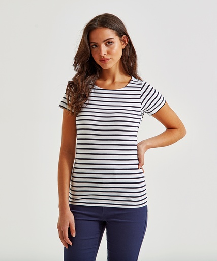 [AQ073WHNYXS] Women's MariniËre coastal short sleeve tee (XS)