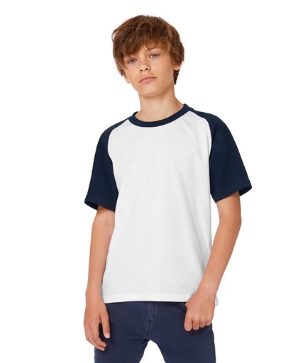 [B111BWHRD56] B&C Baseball /kids (White/Red, 5/6 Years)