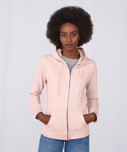 [BA02FWHITXS] B&C Inspire Zipped Hood /women (White, XS)