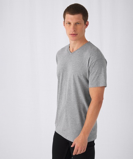 [BA108WHITS] B&C Exact v-neck (White, S)