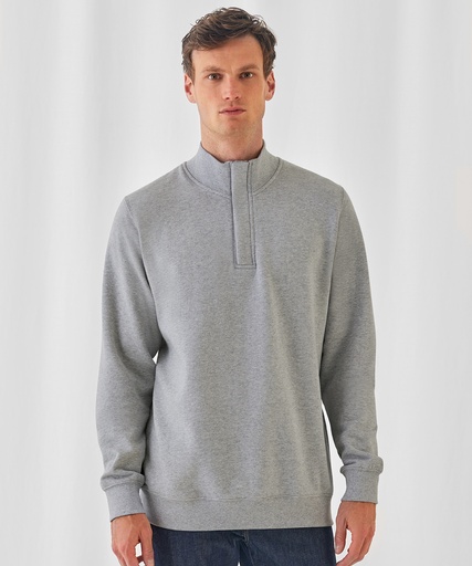 [BA406HGRES] B&C ID.004 º zip sweatshirt (Heather Grey, S)