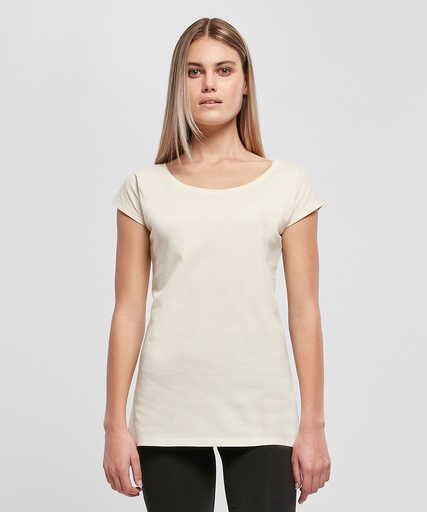 [BB013WHITXS] Women's wide neck tee (White, XS)