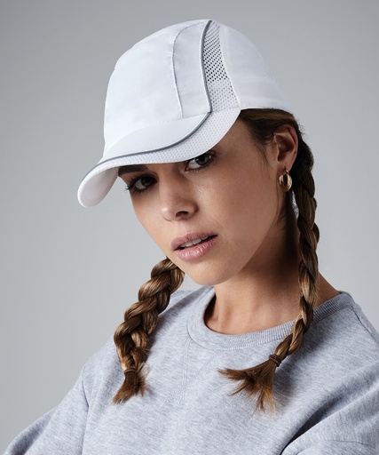 [BC182WHIT] CoolmaxÆ flow mesh cap (White)