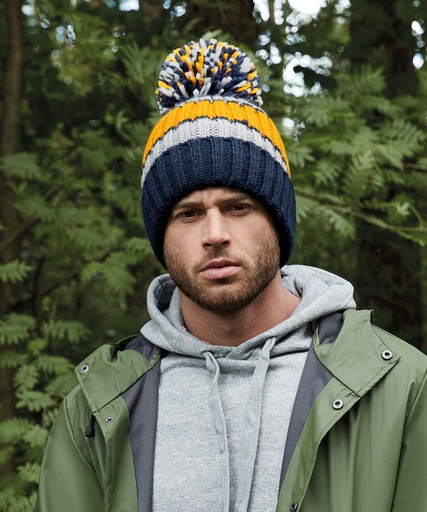 [BC392BLCH] Hygge striped beanie (Blueberry Cheesecake)