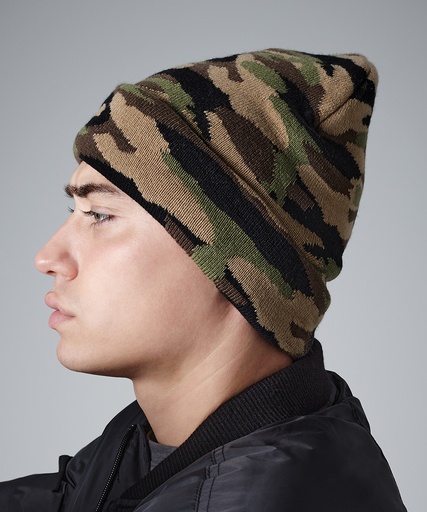 [BC419ACAM] Camo cuffed beanie (Arctic Camo)