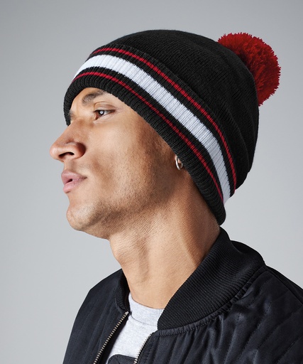 [BC472BKGO] Stadium beanie (Black/Gold)