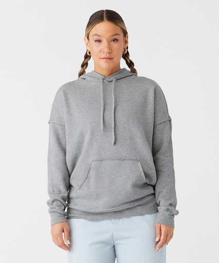 [BE132ATHEXS] Unisex raw-seam hoodie (Athletic Heather, XS)