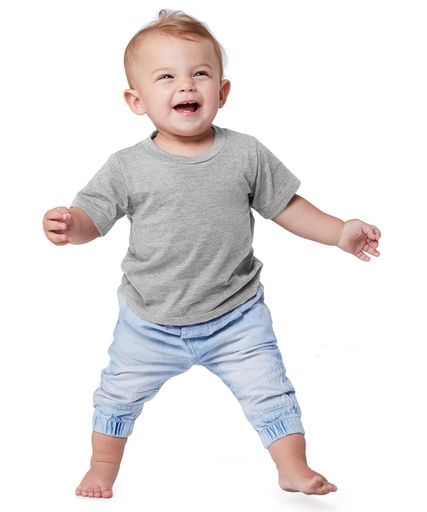 [BE211WHIT36] Baby Jersey short sleeve tee (White, 3/6 Months)