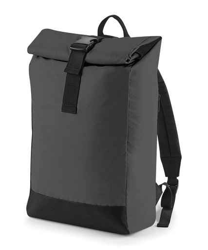 [BG138BKRF] Black Reflective (Reflective roll-top backpack BG138) 