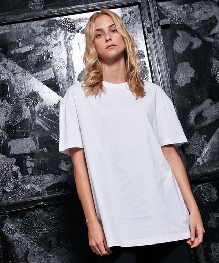 [BY149WHITXS] Women's oversized boyfriend tee (White, XS)