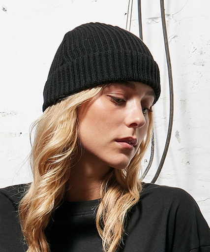 [BY154ASPH] Recycled yarn fisherman beanie (Asphalt)