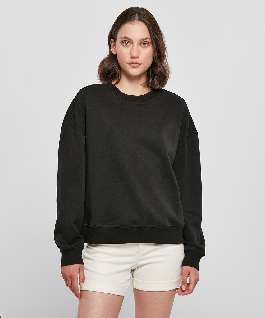 Womenís oversized crew neck sweatshirt