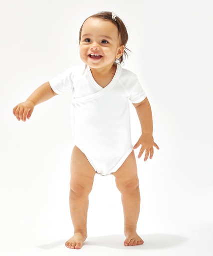 [BZ005ONAT03] Baby organic kimono bodysuit (Organic Natural, 0/3 Months)