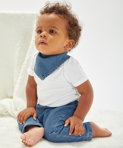 [BZ055DENI] Baby Rocks denim bandana bib