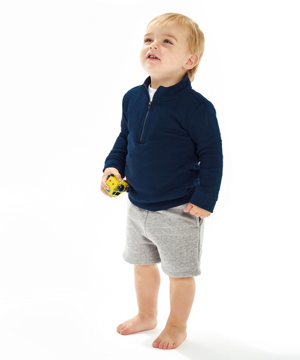 [BZ066NAVY612] Baby º-zip sweatshirt (Navy, 6/12 Months)