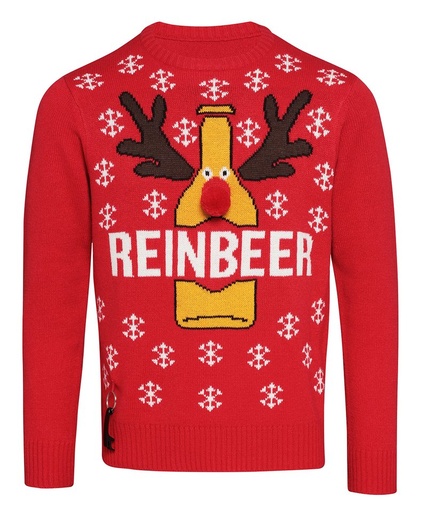 [CJ003REDDXS] Adults Reinbeer Christmas jumper (XS)