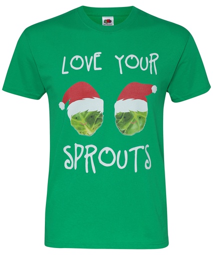 [CJ203GREEM] Men's "Love your Sprouts" short sleeve tee (M)