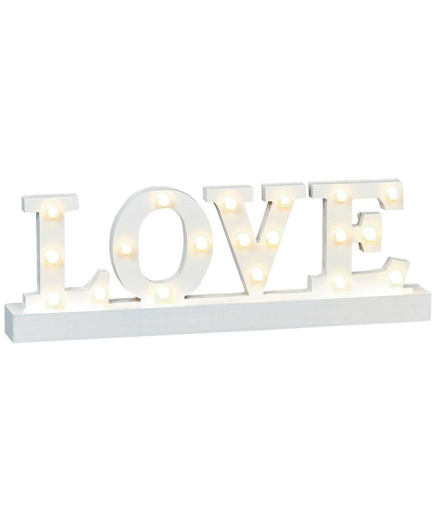 Wooden lit sign