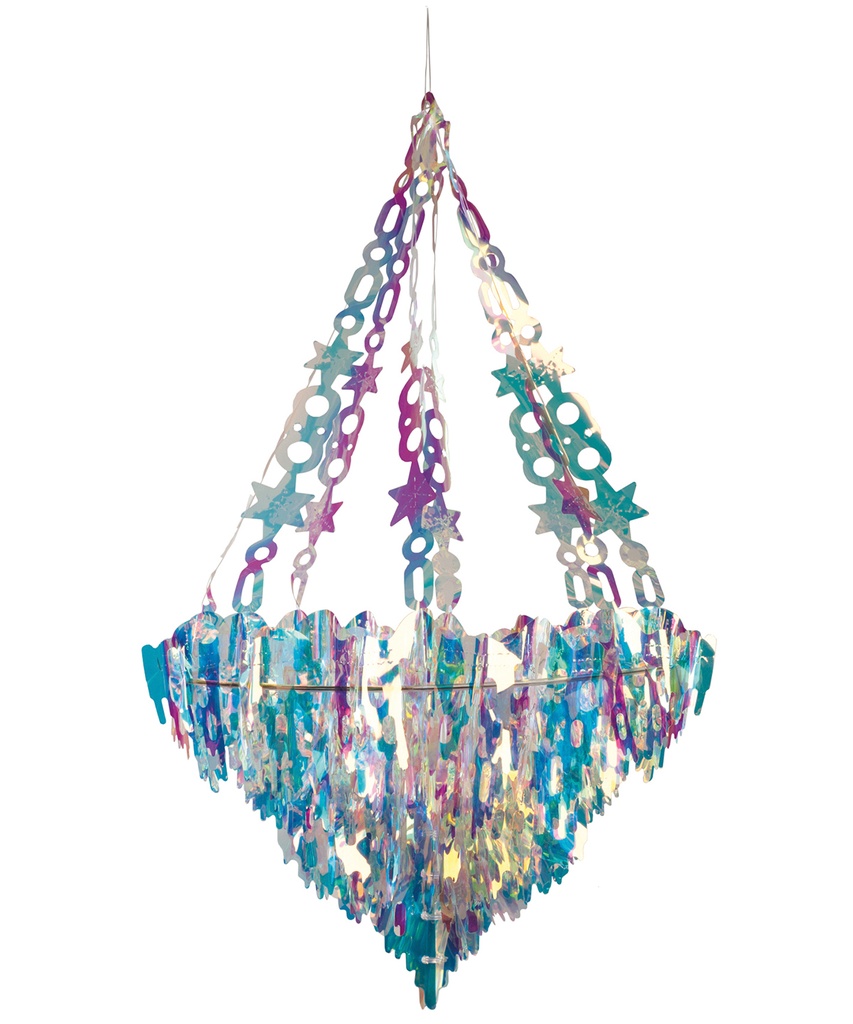 Holographic icicle chandelier