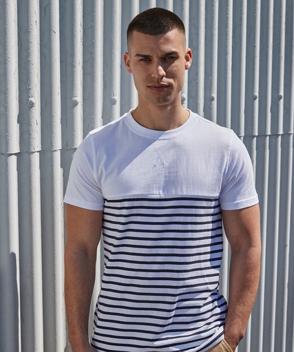 [FR135WHNYXS] Short-sleeved Breton T (White/Navy, XS)