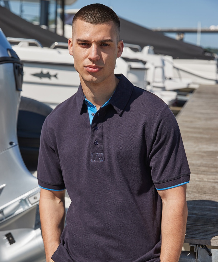 Contrast piquÈ polo shirt