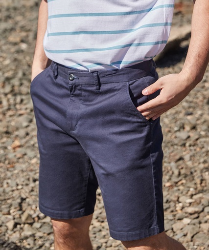 [FR605NAVY28] Stretch chino shorts (Navy, 28" Waist)