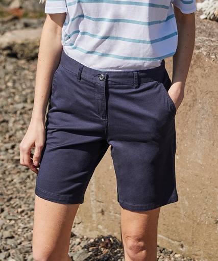 [FR606NAVYXS] Women's stretch chino shorts (Navy, XS)