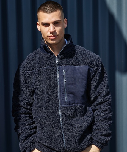 [FR854NAVYXS] Recycled sherpa fleece (Navy, XS)