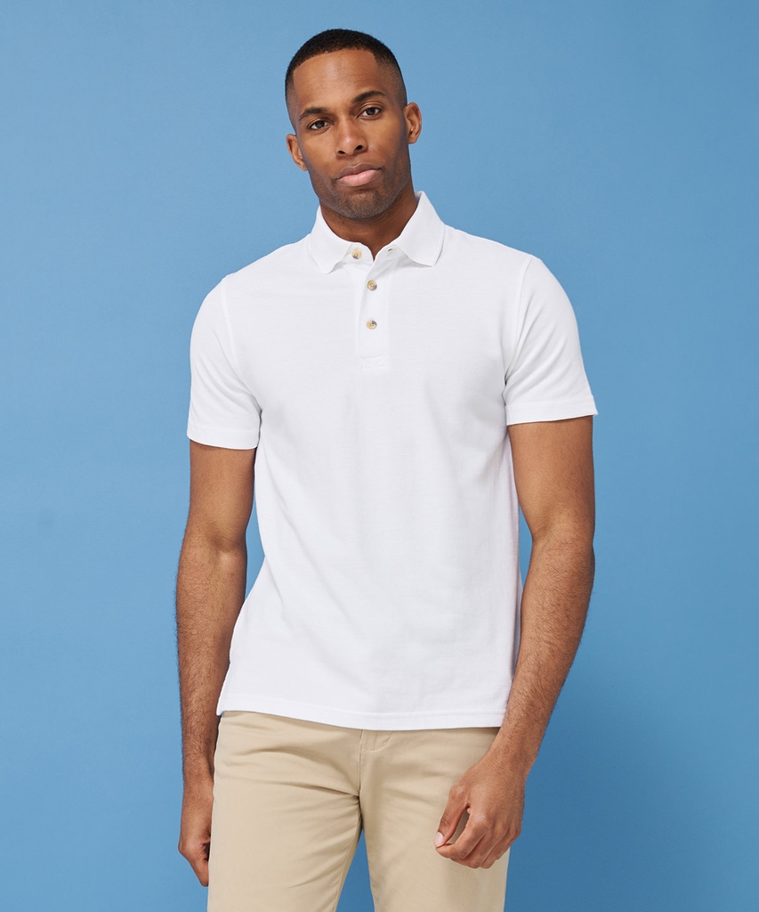 Classic cotton piquÈ polo with stand-up collar