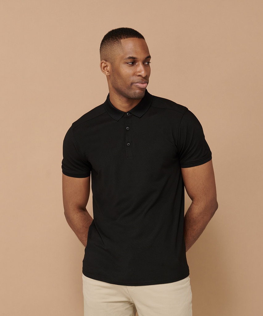 Stretch polo shirt with wicking finish (slim fit)