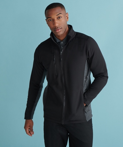 [HB835BKCHXS] Softshell jacket (Black/Charcoal, XS)