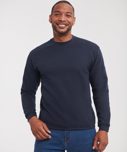 [J013MFNAVXS] Heavy-duty crew neck sweatshirt (French Navy, XS)