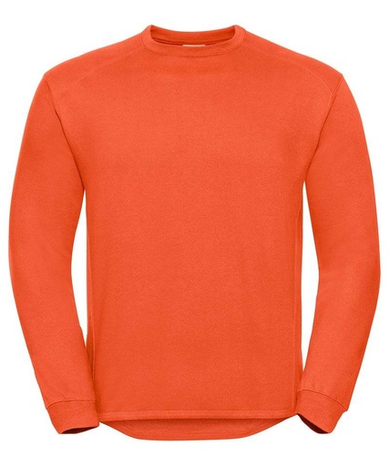 [J013MORANXS] Heavy-duty crew neck sweatshirt (Orange, XS)