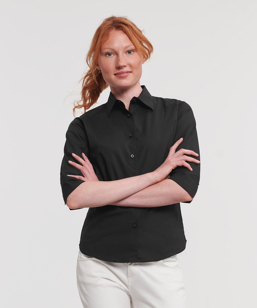 Women's æ sleeve easycare fitted shirt