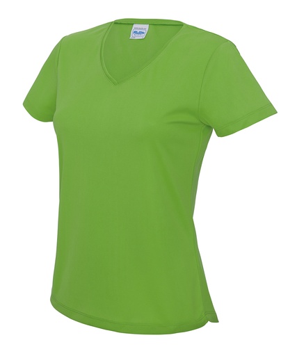 [JC006LIMEXS] Womenís v-neck cool T (XS)