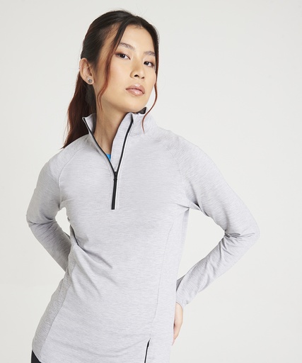 [JC035FNAVXS] Women's Cool Flex long half-zip top (French Navy, XS)