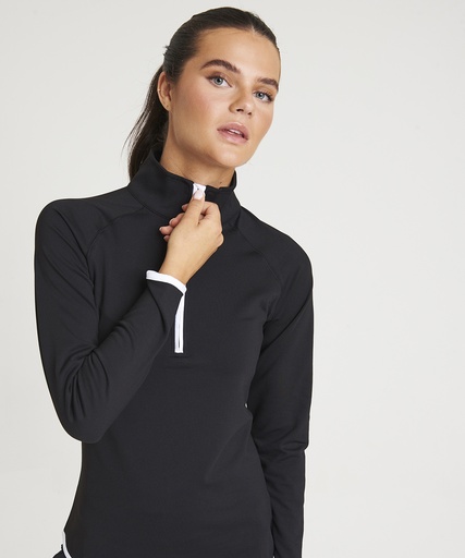 [JC036CHJBXS] Women's cool Ω zip sweatshirt (Charcoal/Jet Black, XS)