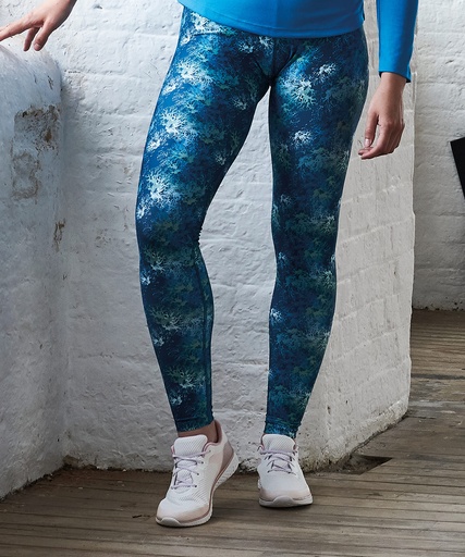 [JC077RHAZXS] Women's cool printed legging (Red Haze, XS)