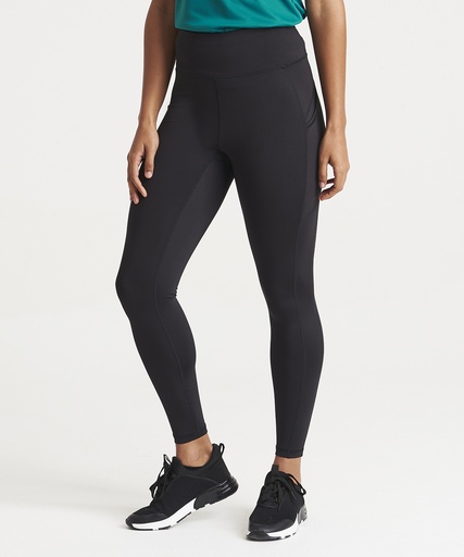 [JC287JBLAXS] Womenís recycled tech leggings (Jet Black, XS)