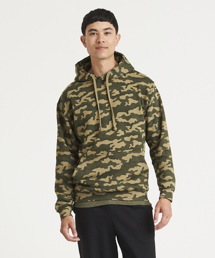 [JH014GNCAXS] Camo hoodie (Green Camo, XS)