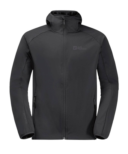 [JW016BLACS] Black, S (Hooded softshell jacket (NL) JW016) 